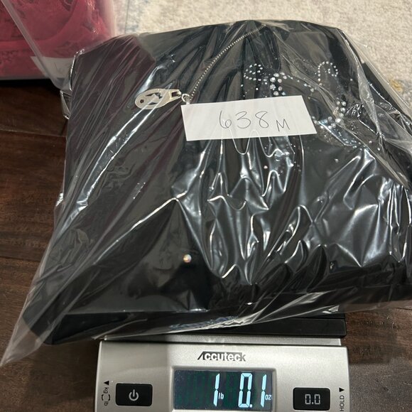 Christine Alexander Black Hoodie Full Zip Rhinestone Heart Size L Street Style - Picture 9 of 9